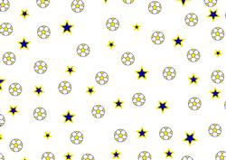 Football and Stars Yellow and Blue Backing Paper