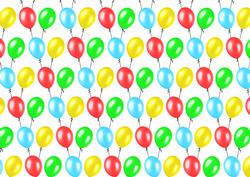 Colourful Bright Balloons Backing Paper
