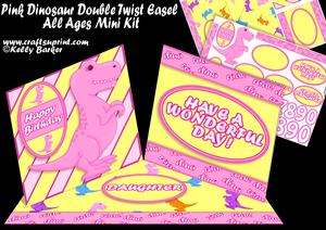 Pink Dinosaur Double Twist Easel All Age Mini Kit