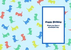 Dinosaur Birthday A5 Insert with Words