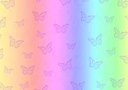 Purple Butterflies on a Rainbow Background Backing Paper