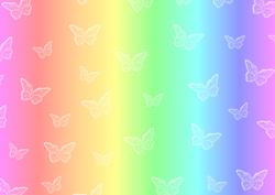 Two Size Butterflies on a Rainbow Background Backing Paper