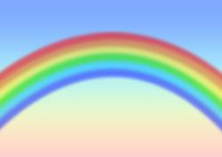 Vibrant Rainbow and Sky Background Backing Paper
