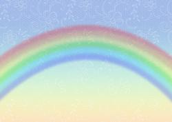 Sky and Rainbow Lace Flowers Background Backing Paper