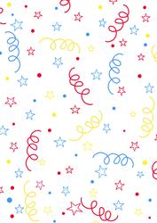 Party Streamers and Stars Large 1 Backing Background Vellum