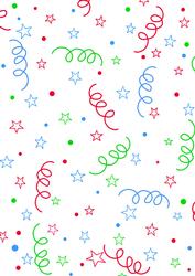 Party Streamers and Stars Large 2 Backing Background Vellum