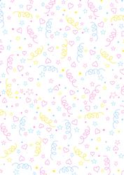 Streamers Hearts and Stars Backing Paper, Background Vellum