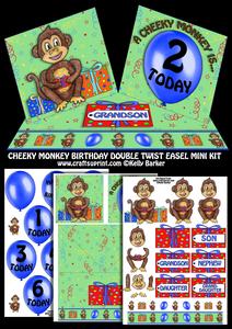 Cheeky Monkey Birthday Double Twist Easel Mini Kit