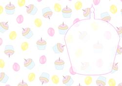 Cupcakes and Balloons Pink and Blue A5 Insert