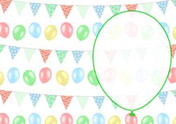 Bunting and Balloons A5 Insert