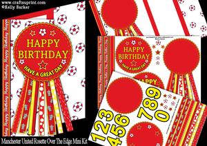 Manchester Rosette Over Edge All Ages Birthday Father's Day