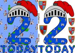 Two Today Birthday Knight A5