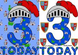 Three Today Birthday Knight A5