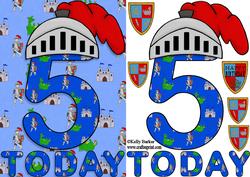 Five Today Birthday Knight A5