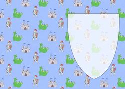 Birthday Knight Castle and Dragon A5 Insert