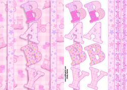 New Baby Girl A5 Decoupage