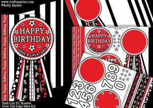 Bath City Fc Rosette Over Edge Birthday Father's Day
