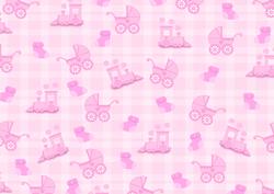 Baby Backing Checks Pink Background