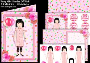 Party Girl Shades of Pink A5 Decoupage Mini Kit