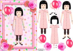Party Girl Shades of Pink A5 Decoupage