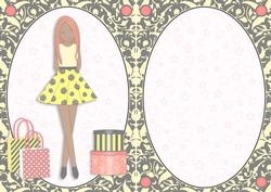 Teen Girl Ethnic Red Head Boxes & Bags in Yellow A5 Insert