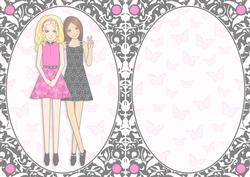 Best Friends A5 Insert Hot Pink & Black