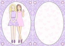 Best Friends A5 Insert Lilac and Pink
