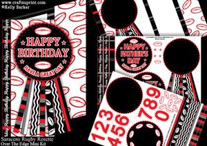 Saracens Rugby Rosette Birthday Father's Day