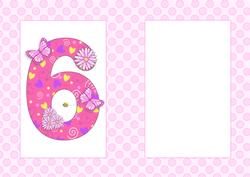Six Today Girl Butterflies and Flowers A5 Insert