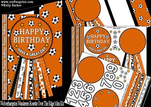 Wolverhampton Wanderers Rosette Over the Edge Birthday