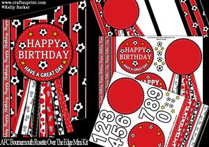 Afc Bournemouth Rosette Over Edge All Ages Birthday Father's