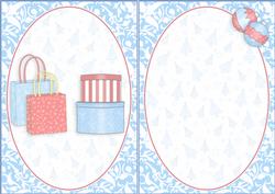 Christmas Shopping Boxes and Bags in Blue Insert