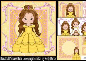 Beautiful Princess Belle Decoupage Mini Kit