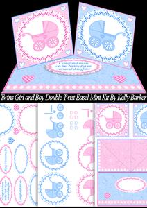 Twins Girl and Boy Double Twist Easel Mini Kit