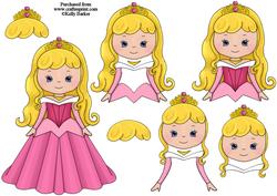 Beautiful Princess Sleeping Beauty Decoupage Sheet