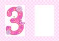 Three Today Girl Butterflies and Flowers A5 Insert