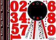 All Ages Birthday Rosette in Black and Red