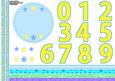 All Ages Birthday Rosette in Blue and Yellow