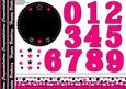 All Ages Birthday Rosette in Black and Hot Pink