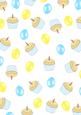 Large Balloons and Cupcakes in Blue and Yellow Backing Paper
