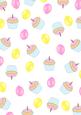 Large Balloons and Cupcakes in Pink and Yellow Backing Paper