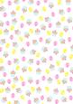 Small Balloons and Cupcakes in Pink and Yellow Backing Paper