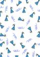 Blue Party Hats and Streamers Backing / Background / Vellum