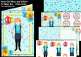 Party Girl Blue and Yellow A5 Decoupage Mini Kit