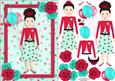 Party Girl Mint and Rose A5 Decoupage