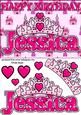 Birthday Princess A5 Name Card Jessica