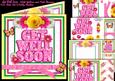 Get Well Soon Yellow and Pink Flowers 8x8 Mini Kit