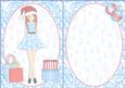 Christmas Shopping Boxes and Bags Red Head in Blue Insert