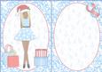 Christmas Shopping Boxes & Bags Blonde Ethnic Blue Insert