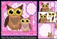 Mothers day Happy Birthday Owl Pink Bow Mini Kit